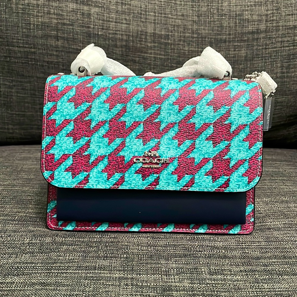 Coach Mini Klare Crossbody With Houndstooth Print